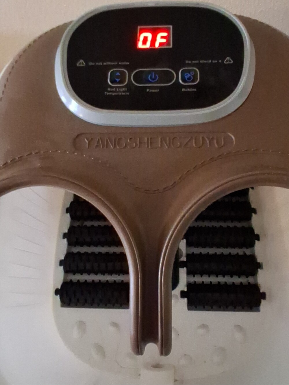 Silver & White Foot Spa Massager with Digital Display